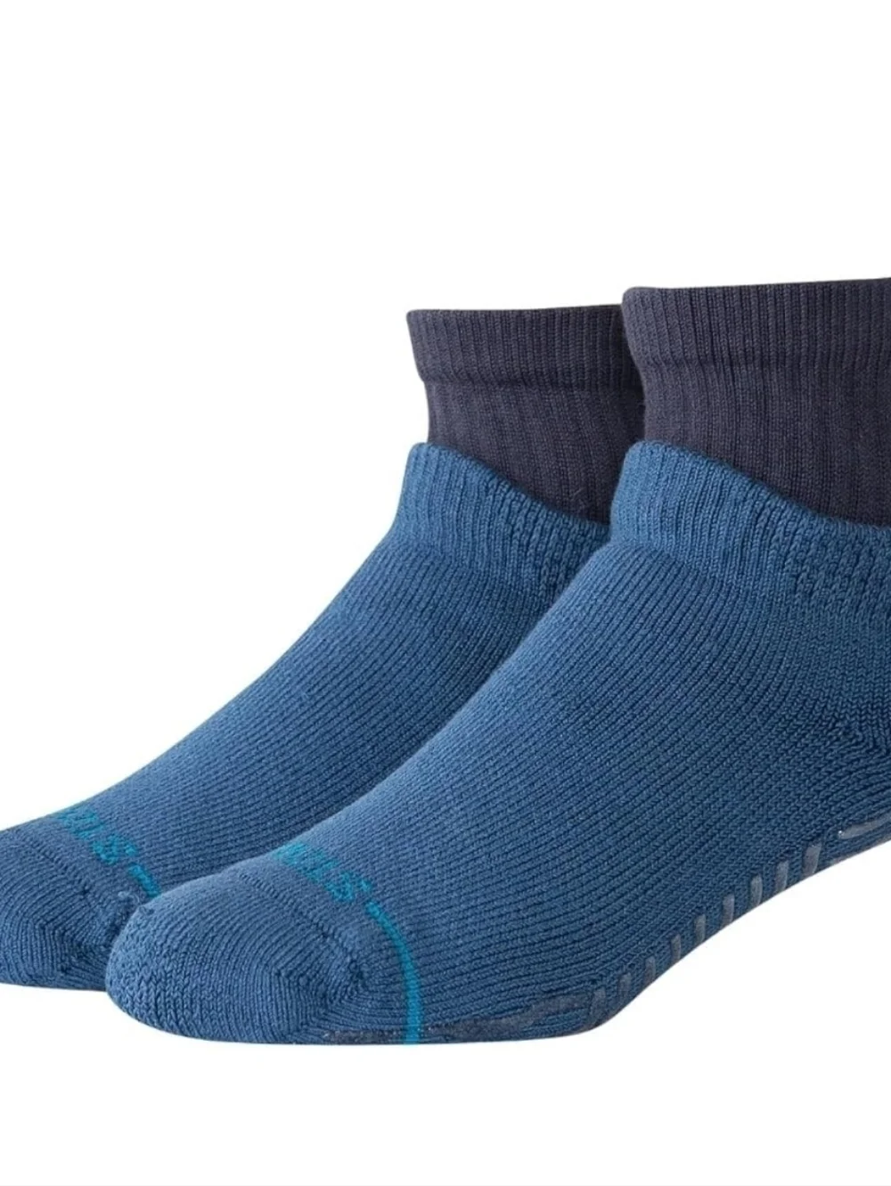 Stance Mens Large Cushioned Icon Slipper Socks Blue Shoe Size 9-13 Comfy